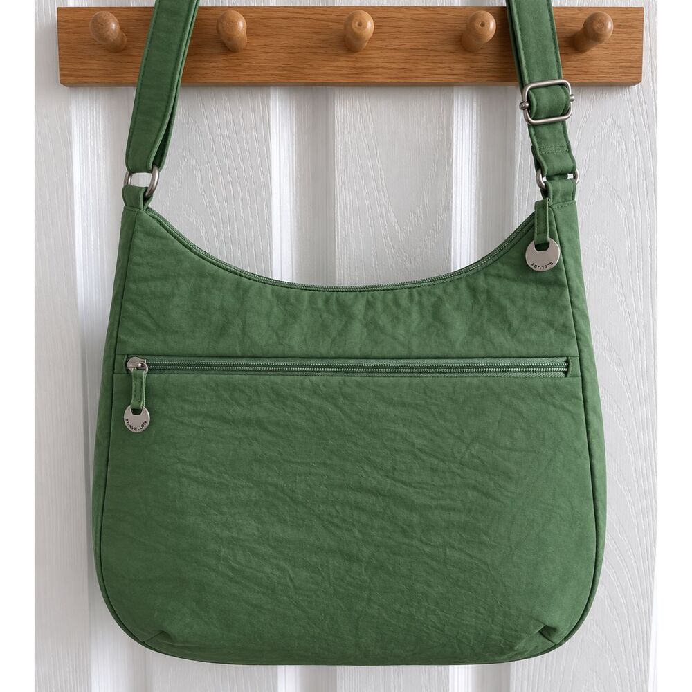 Travelon Olive Green Crossbody Bag Anti Theft Travel Purse Water Resistant New - Picture 4 of 4